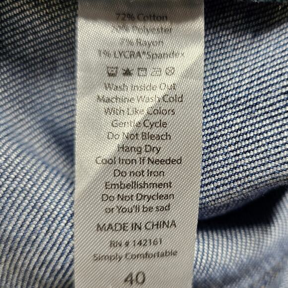 LulaRoe Magic Waist Denim Stretch Distressed Skinny Jeans Size 40 - Picture 7 of 8